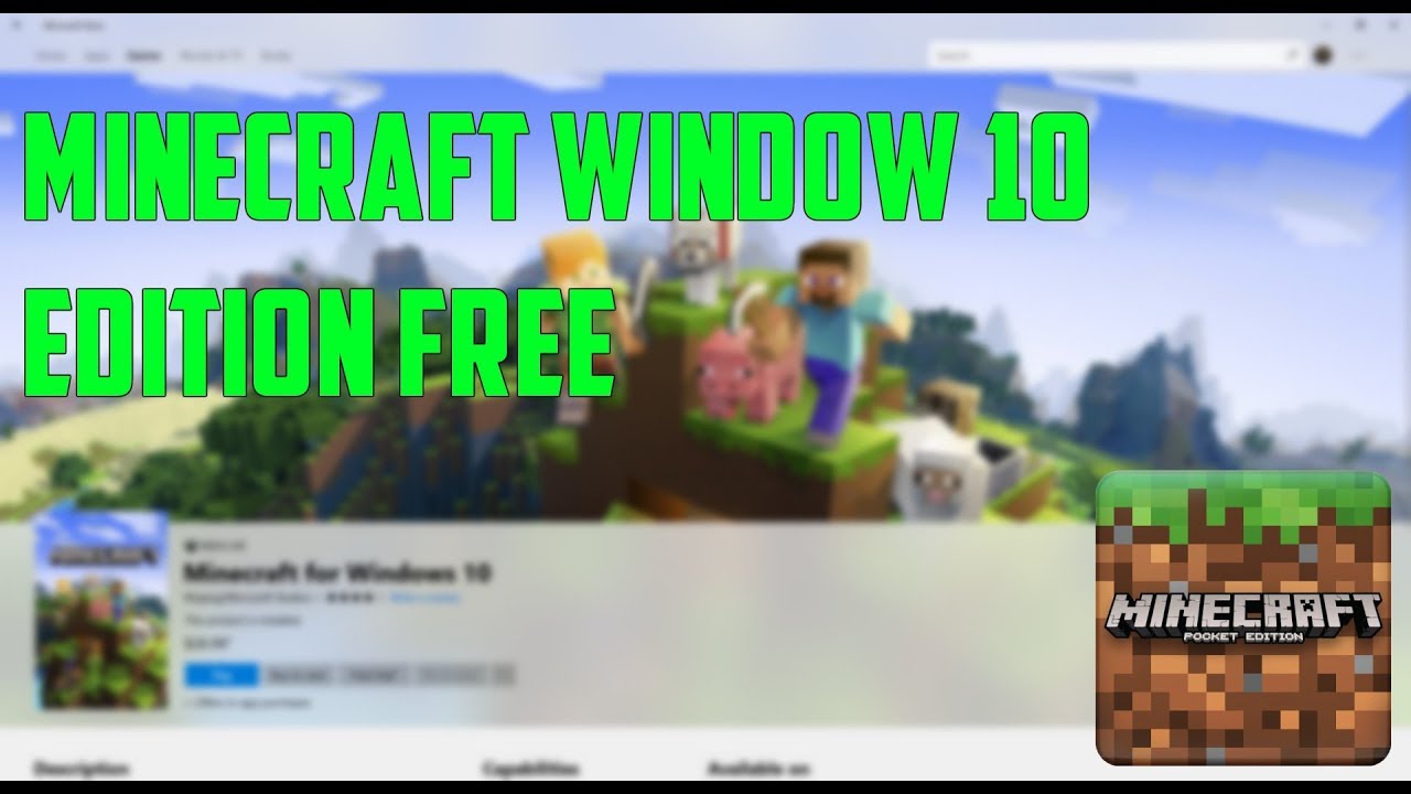 minecraft free download pc windows 10 full version